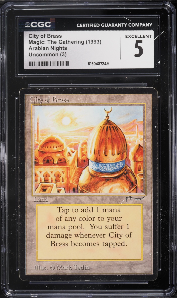 1993 Magic The Gathering MTG Arabian Nights City Of Brass CGC 5 EX