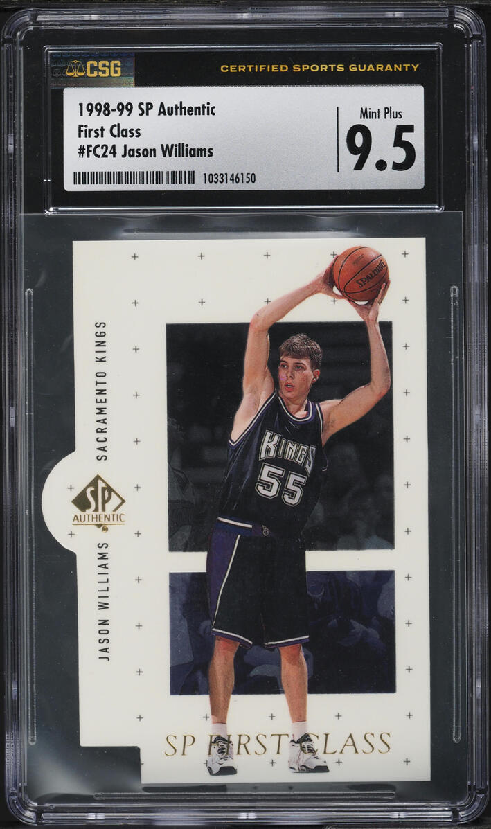 1998 SP Authentic First Class Jason Williams ROOKIE #FC24 CSG 9.5 MINT+