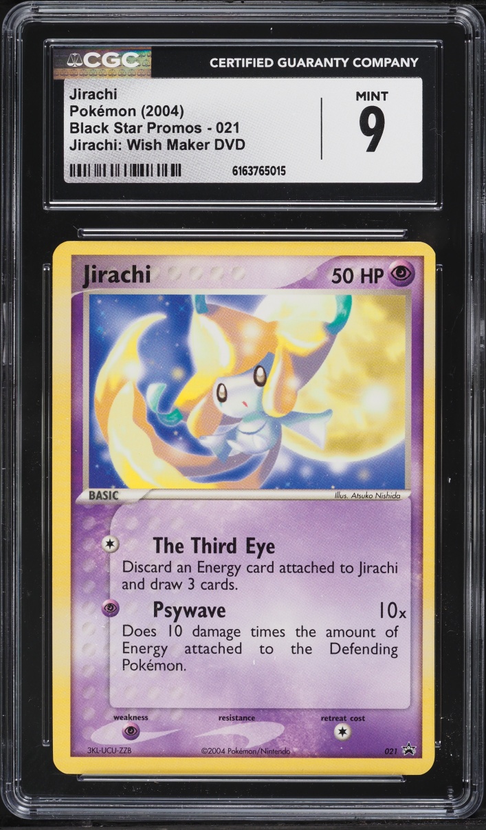 2004 Pokemon Black Star Promo Wish Maker DVD Jirachi #021 CGC 9 MINT