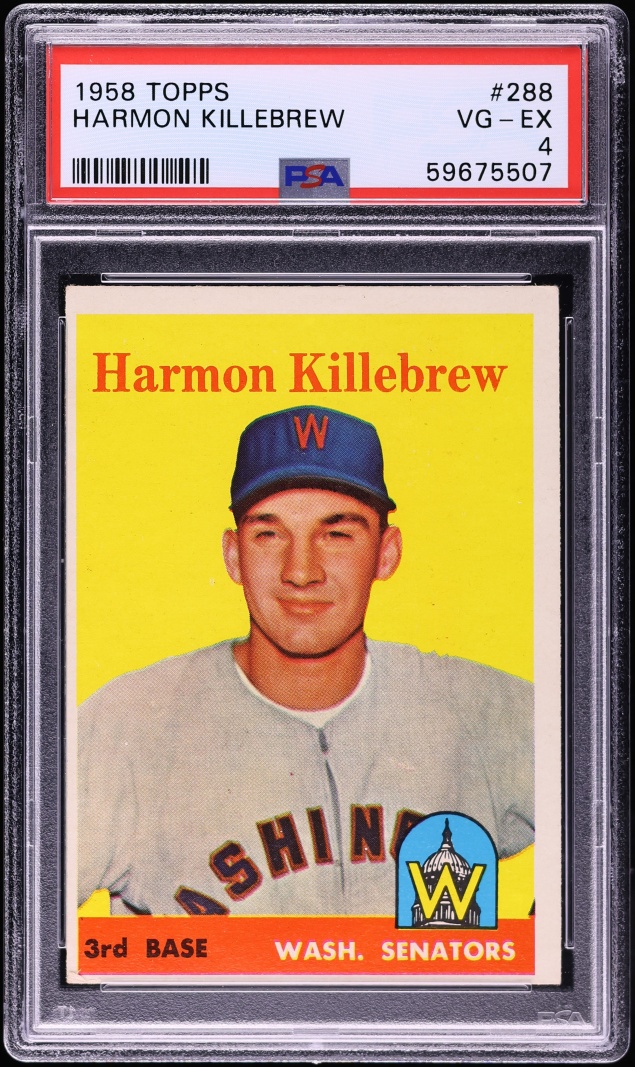 1958 Topps Harmon Killebrew #288 PSA 4 VGEX