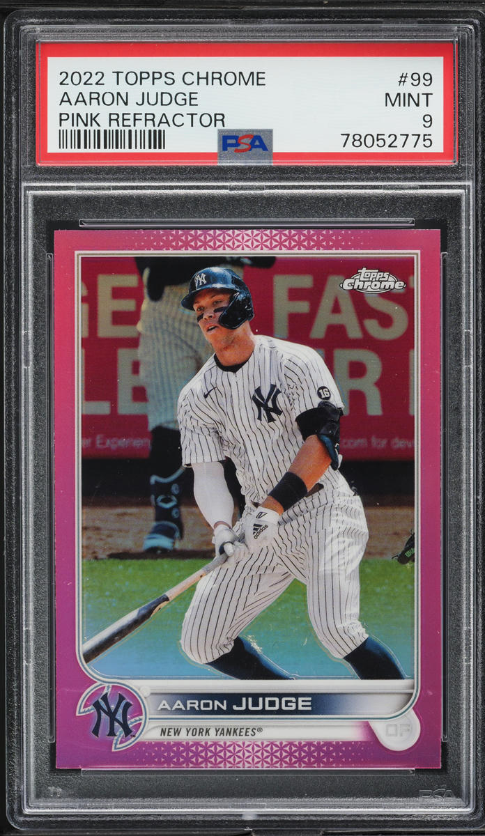 2022 Topps Chrome Pink Refractor Aaron Judge #99 PSA 9 MINT