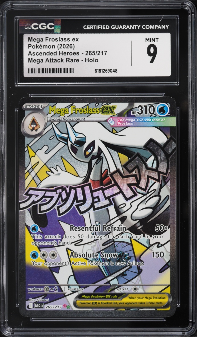 2026 Pokemon Mega Evolution Ascended Heroes MA Mega Froslass ex #265 CGC 9 MINT
