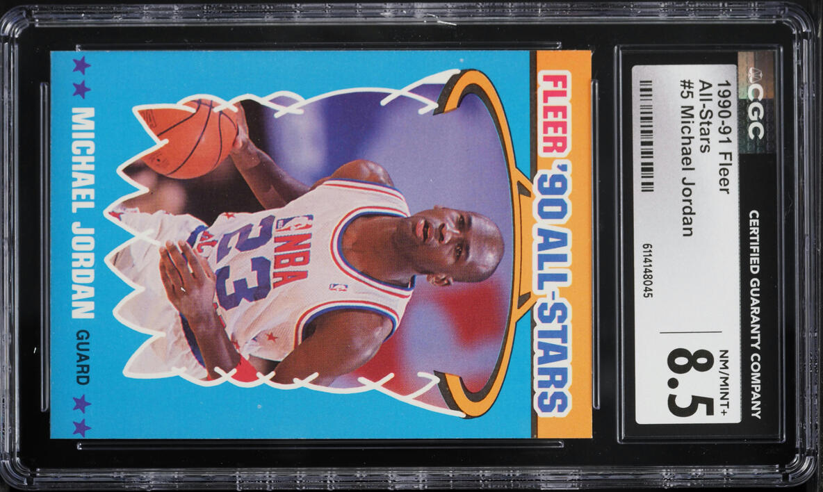 1990 Fleer All Stars Michael Jordan #5 CGC 8.5 NM-MT+