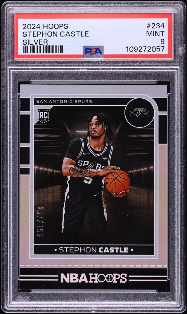 2024 Hoops Silver Stephon Castle ROOKIE /199 #234 PSA 9 MINT