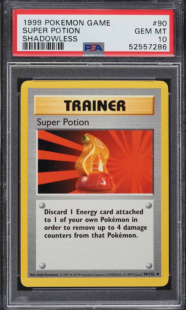 1999 Pokemon Base Set Shadowless Super Potion #90 PSA 10 GEM MINT - Main Image