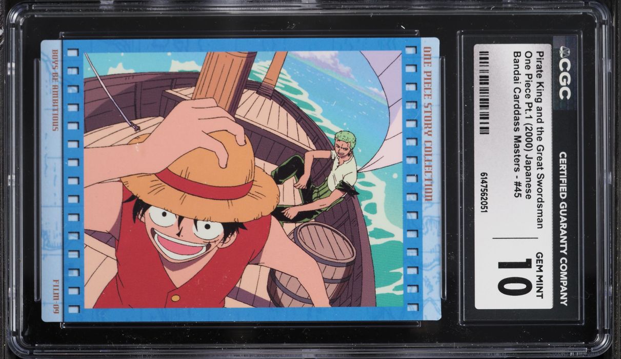 2000 One Piece Japanese Bandai Carddass Pt.1 Pirate King And The Great Swordsman #45 CGC 10 GEM