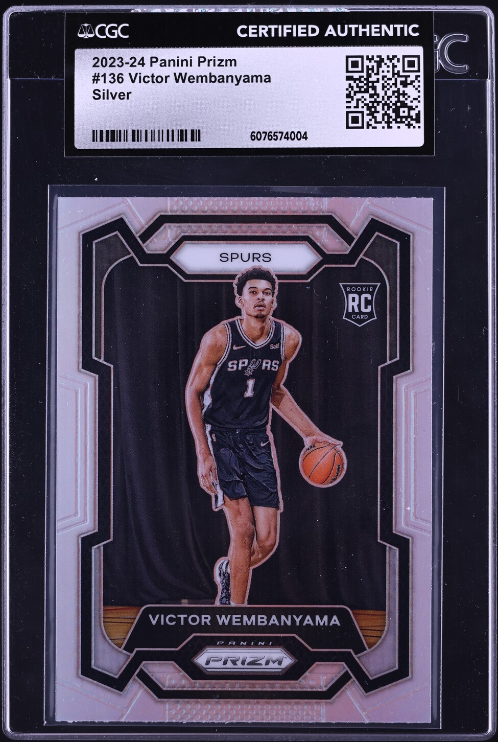 2023 Panini Prizm Silver Victor Wembanyama ROOKIE #136 CGC AUTH