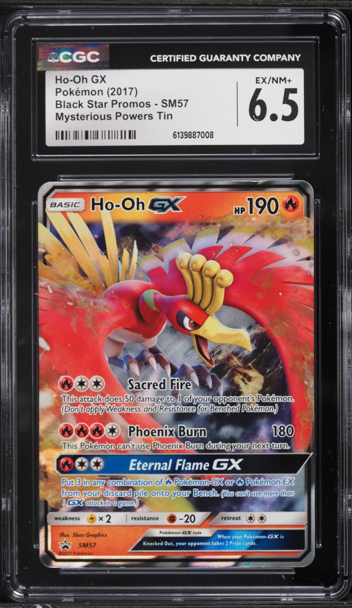 2017 Pokemon Sun & Moon Promo Mysterious Powers Tin Ho-Oh GX #SM57 CGC 6.5 EXMT+
