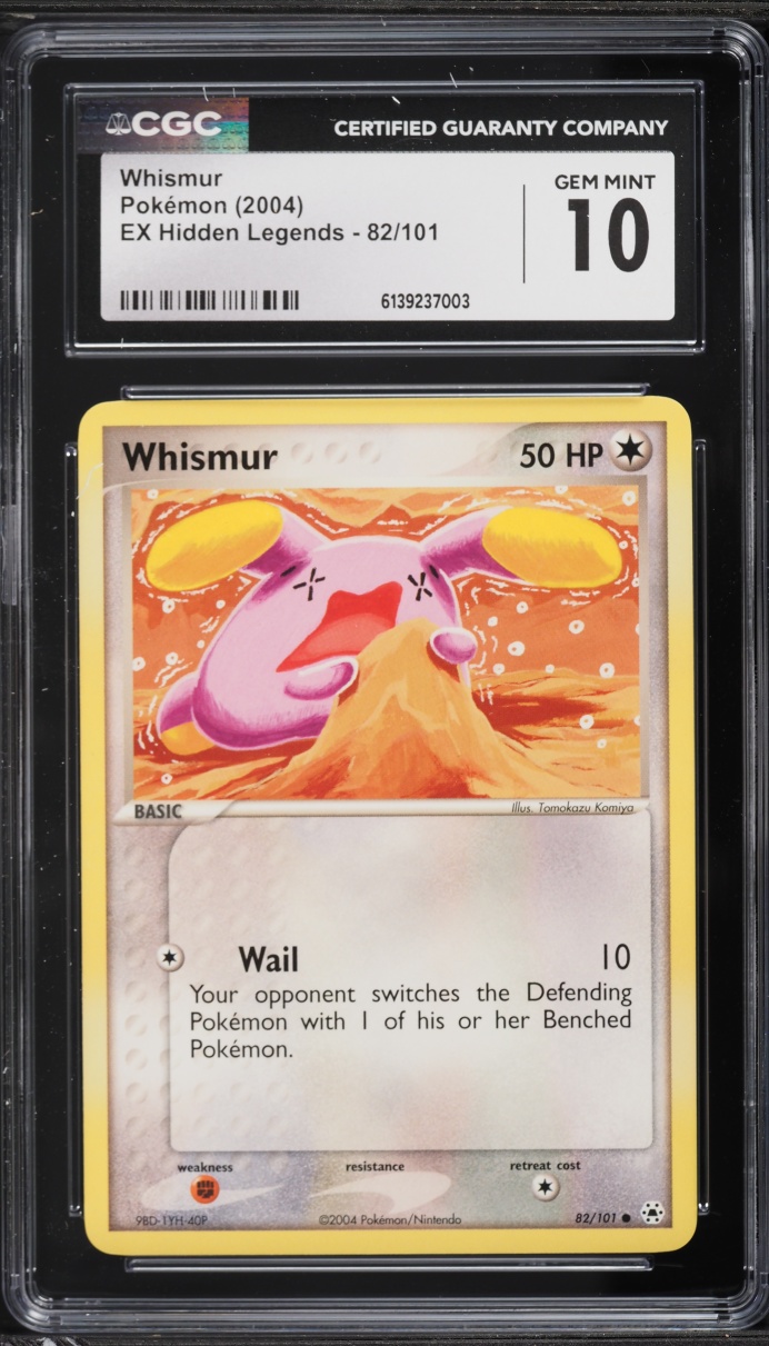 2004 Pokemon EX Hidden Legends Whismur #82 CGC 10 GEM MINT