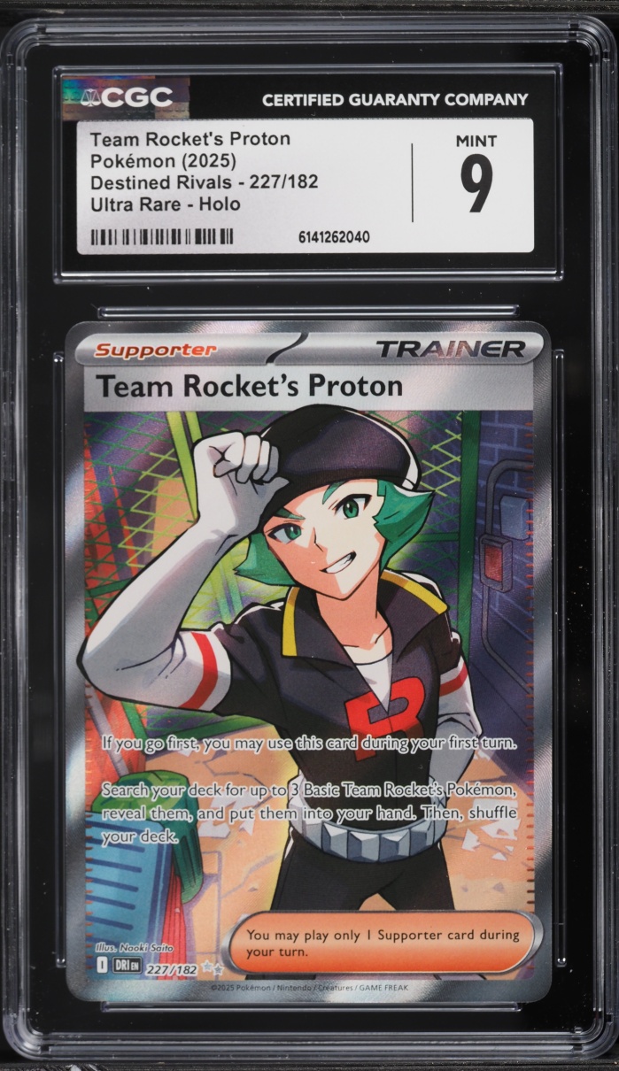 2025 Pokemon Scarlet & Violet Destined Rivals Full Art Team Rocket's Proton #227 CGC 9 MINT