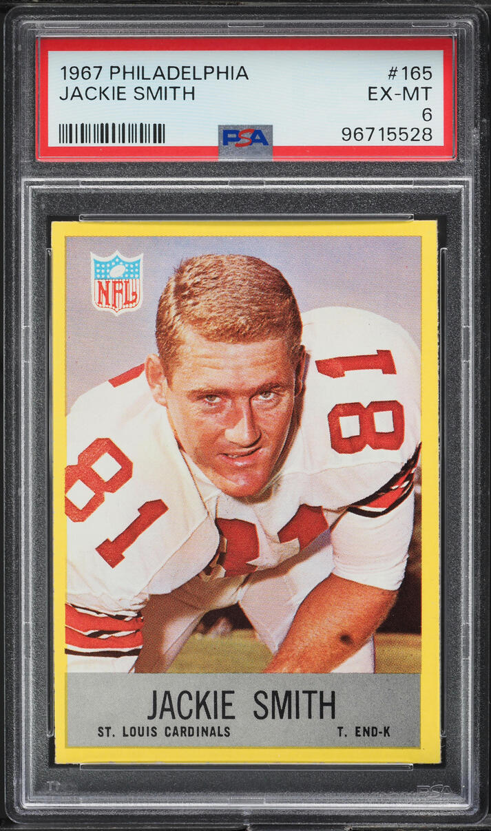 1967 Philadelphia Jackie Smith ROOKIE #165 PSA 6 EXMT