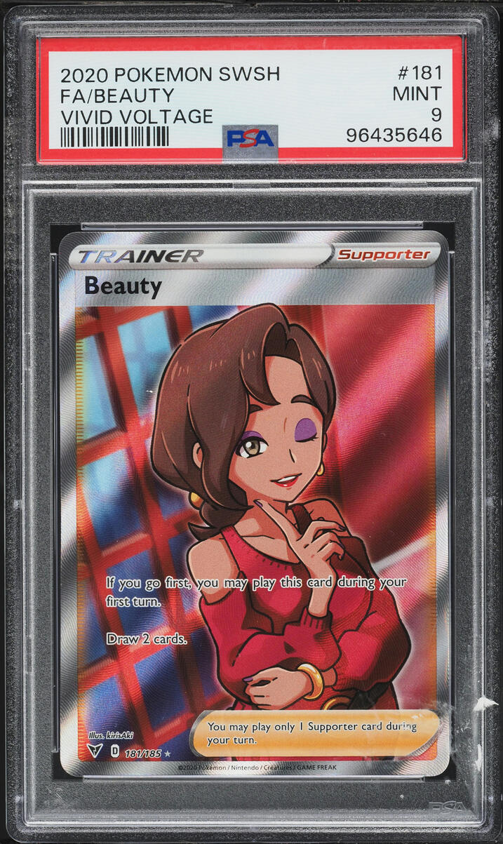 2020 Pokemon Sword & Shield Vivid Voltage Full Art Beauty #181 PSA 9 MINT