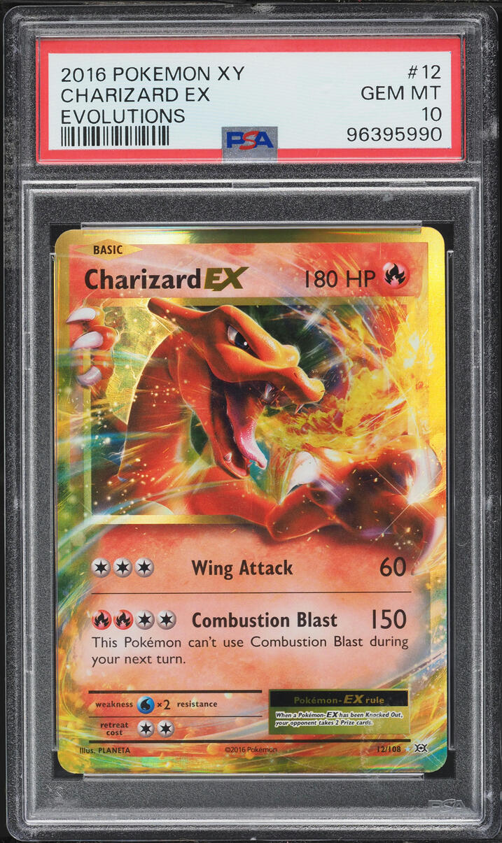 2016 Pokemon XY Evolutions Holo Charizard EX #12 PSA 10 GEM MINT