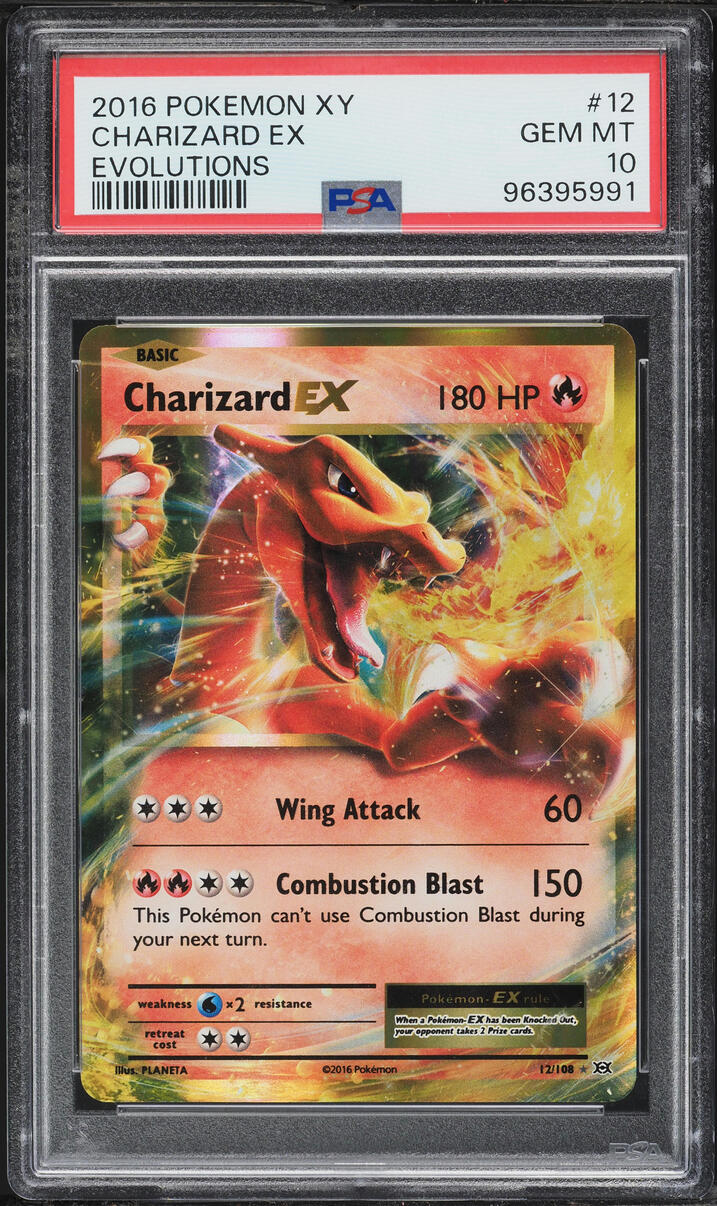 2016 Pokemon XY Evolutions Holo Charizard EX #12 PSA 10 GEM MINT