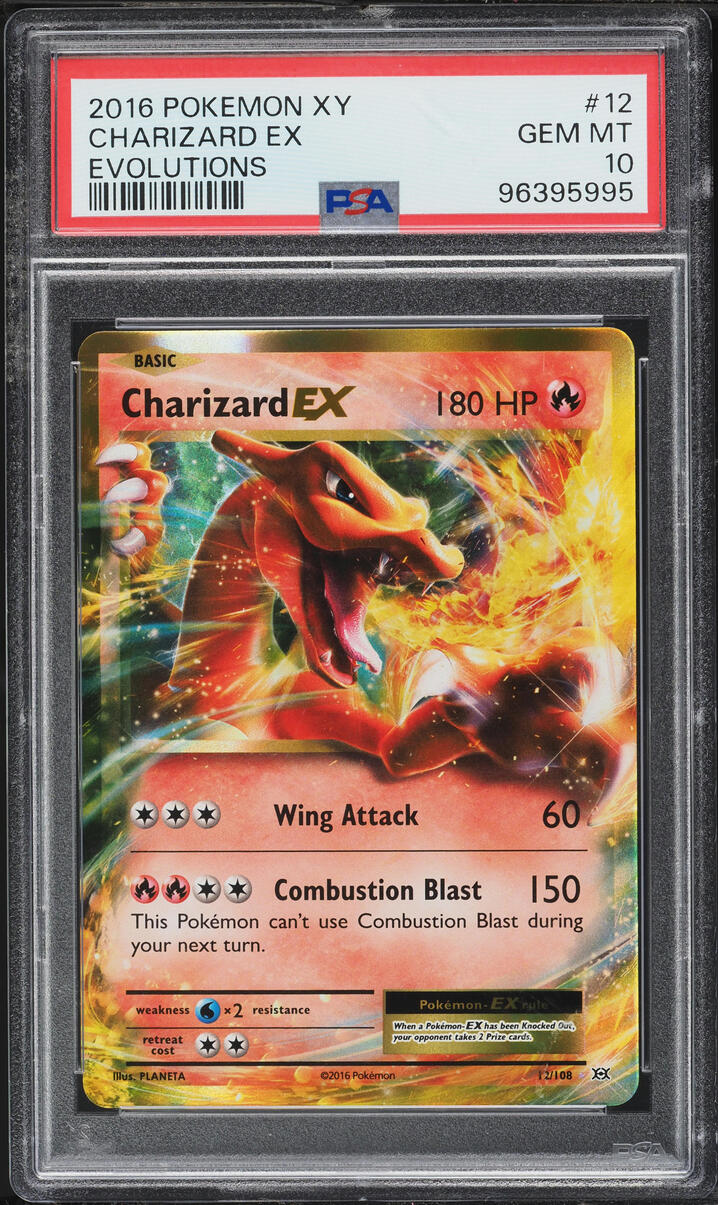 2016 Pokemon XY Evolutions Holo Charizard EX #12 PSA 10 GEM MINT