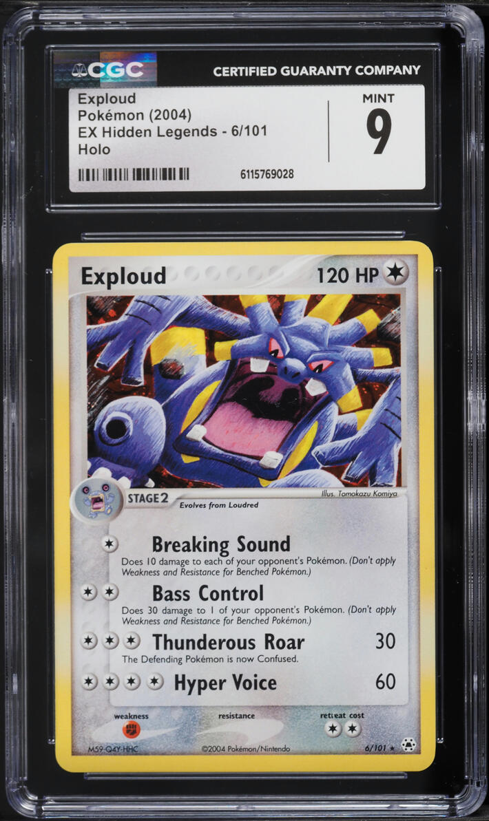 2004 Pokemon EX Hidden Legends Holo Exploud #6 CGC 9 MINT