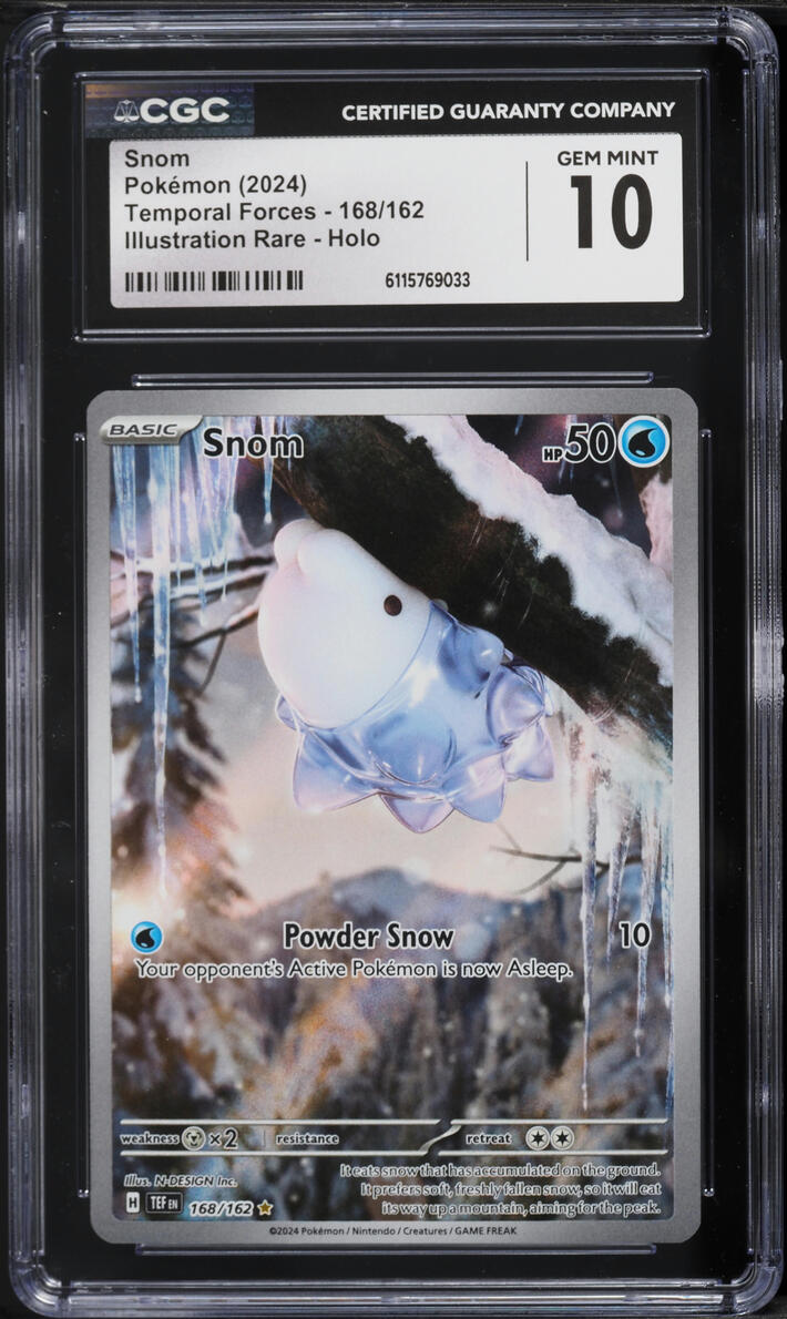 2024 Pokemon Scarlet & Violet Temporal Forces IR Snom #168 CGC 10 GEM MINT