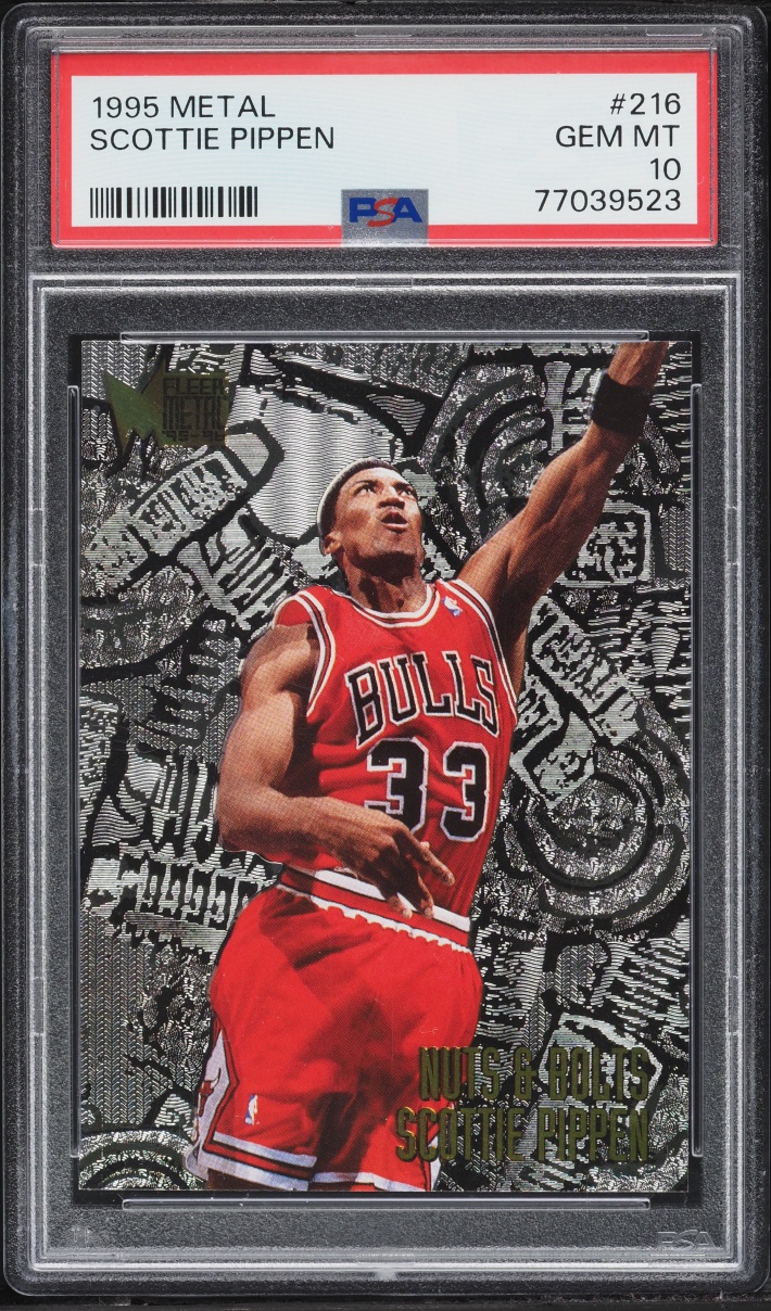 1995 Metal Nuts & Bolts Scottie Pippen #216 PSA 10 GEM MINT