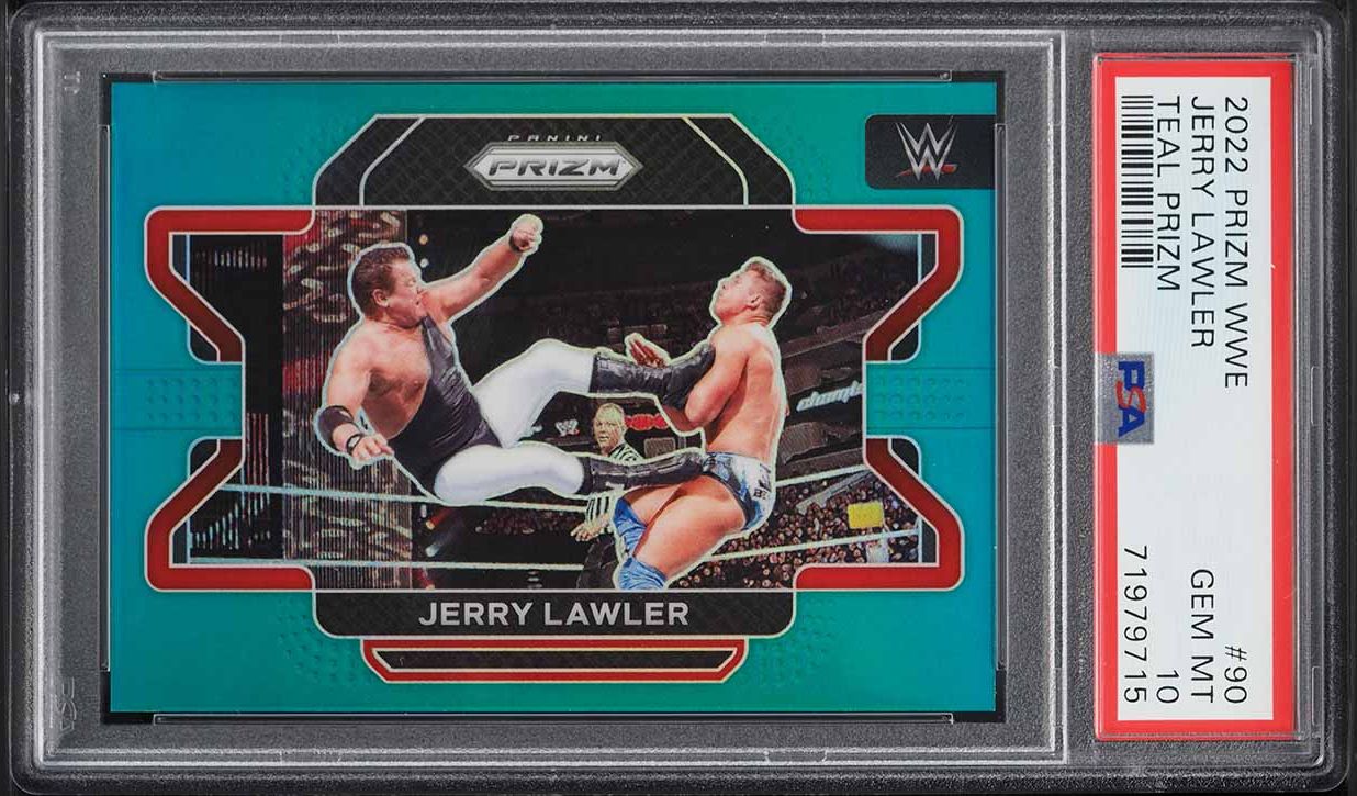 2022 Panini Prizm WWE Teal Jerry Lawler /49 #90 PSA 10 GEM MINT