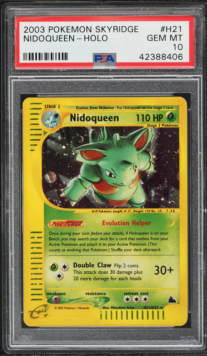2003 Pokemon Skyridge Holo Nidoqueen #H21 PSA 10 GEM MINT
