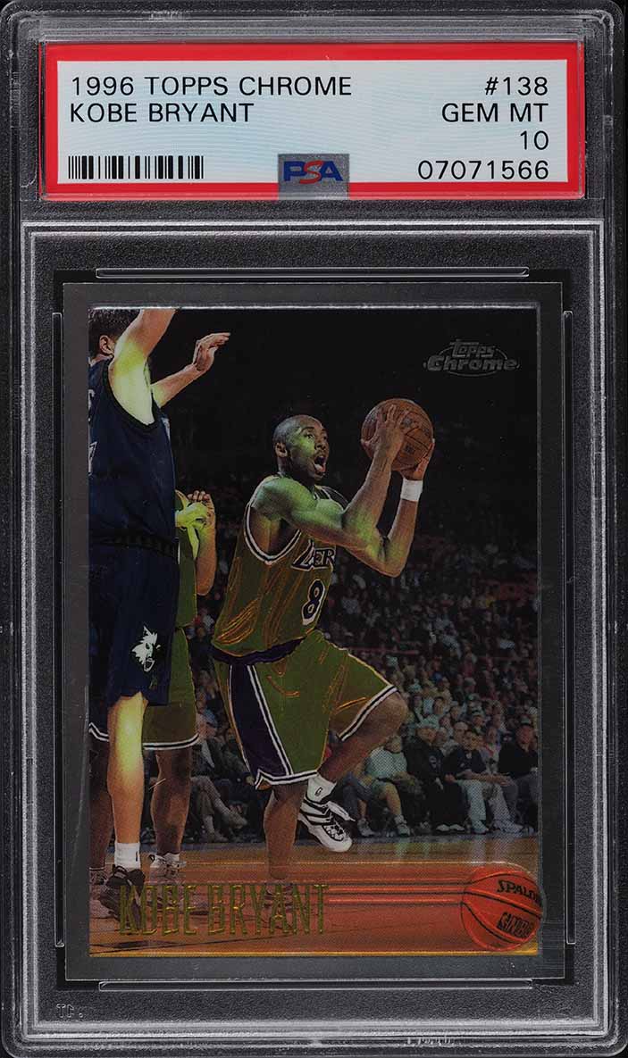 1996 Topps Chrome Kobe Bryant ROOKIE #138 PSA 10 GEM MINT