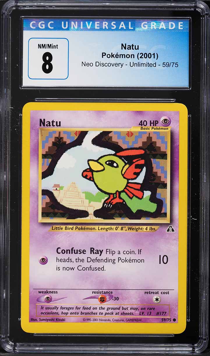 2001 Pokemon Neo Discovery Natu #59 CGC 8 NM-MT