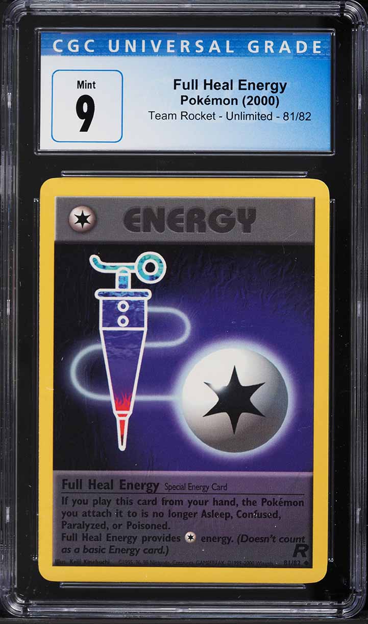 2000 Pokemon Team Rocket Full Heal Energy #81 CGC 9 MINT