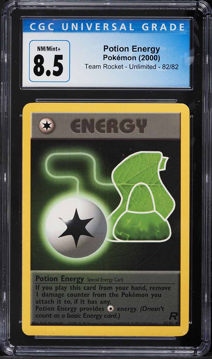 2000 Pokemon Team Rocket Potion Energy #82 CGC 8.5 NM-MT+