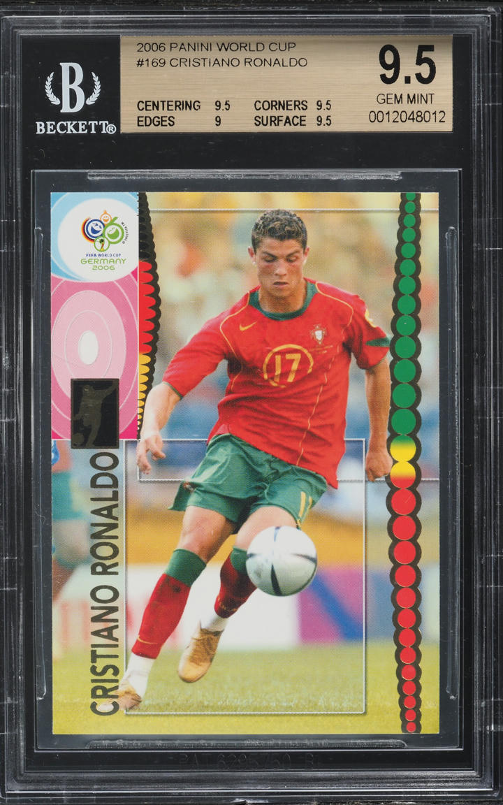 2006 Panini World Cup Germany Cristiano Ronaldo #169 BGS 9.5 GEM MINT
