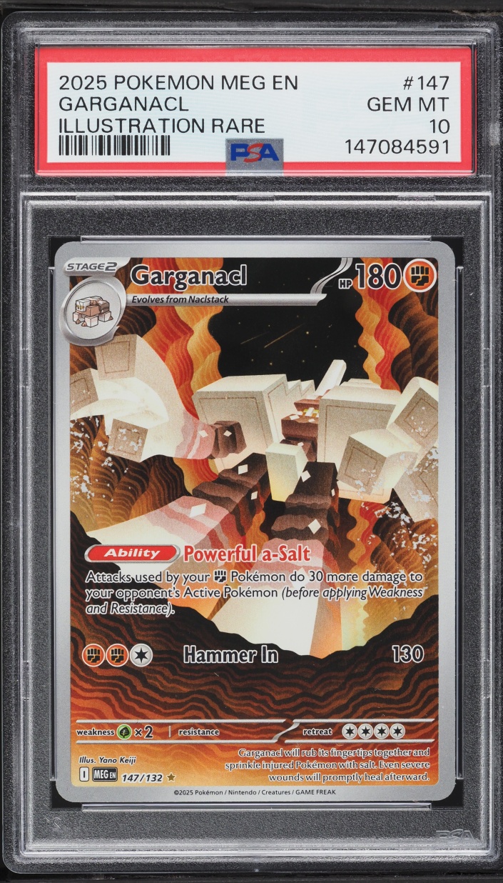 2025 Pokemon Mega Evolution IR Garganacl #147 PSA 10 GEM MINT