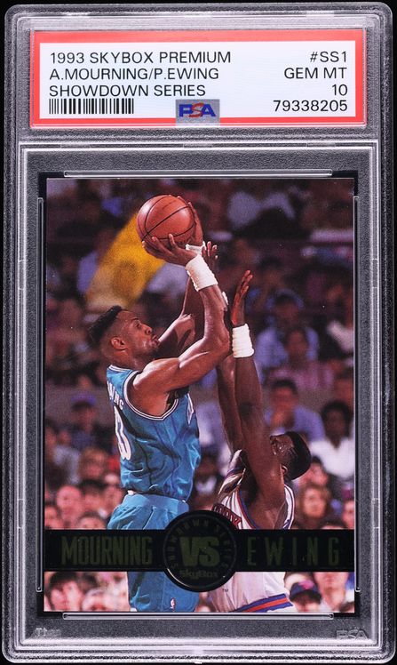 1993 Skybox Premium Showdown Alonso Mourning & Patrick Ewing #SS1 PSA 10 GEM MINT