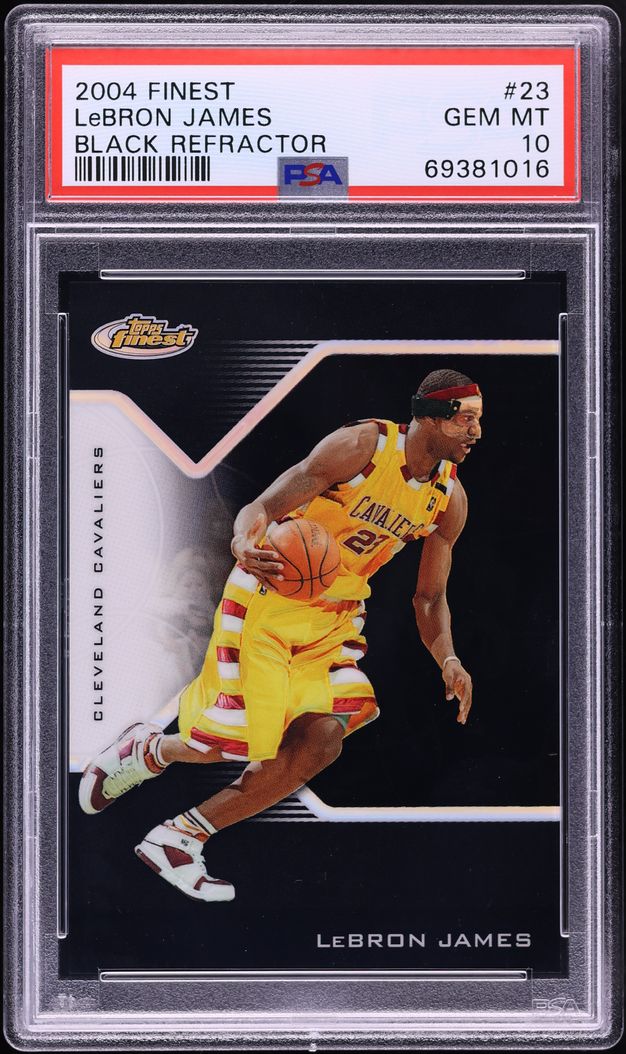 2004 Finest Black Refractor LeBron James /29 #23 PSA 10 GEM MINT - Photo 1