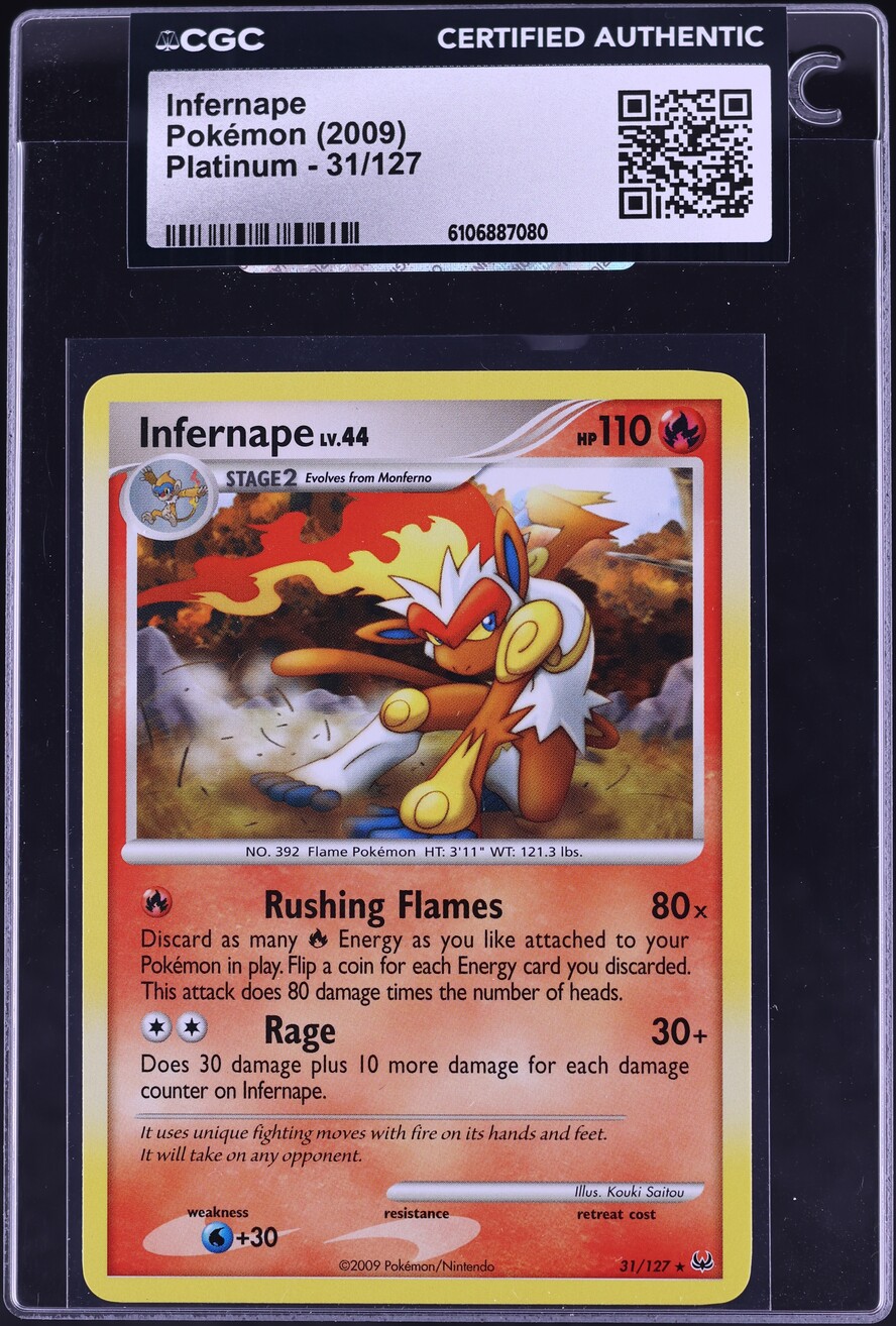 2009 Pokemon Platinum Infernape #31 CGC AUTH