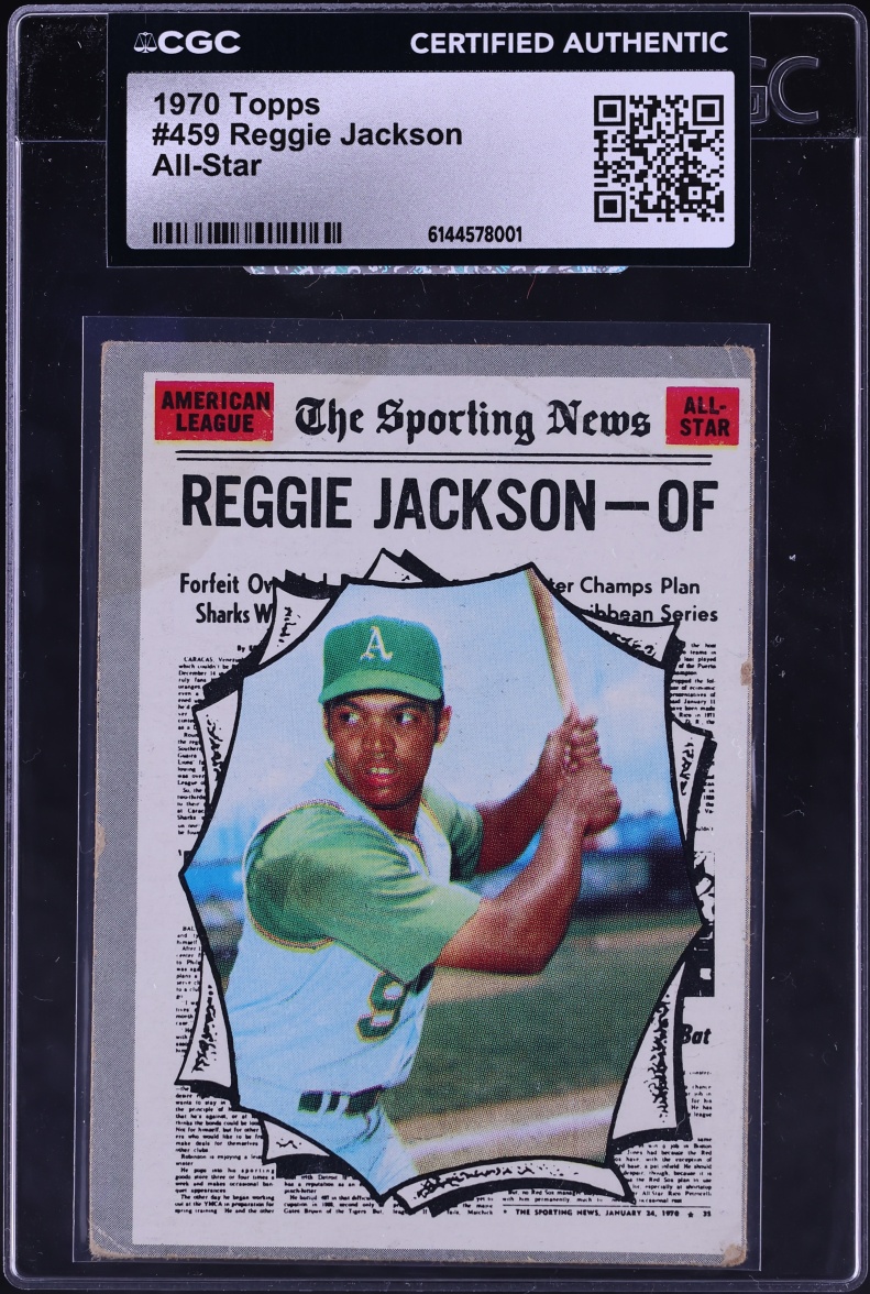 1970 Topps Reggie Jackson ALL-STAR #459 CGC AUTH