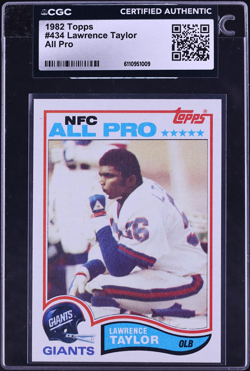 1982 Topps All Pro Lawrence Taylor ROOKIE, ALL-PRO #434 CGC AUTH