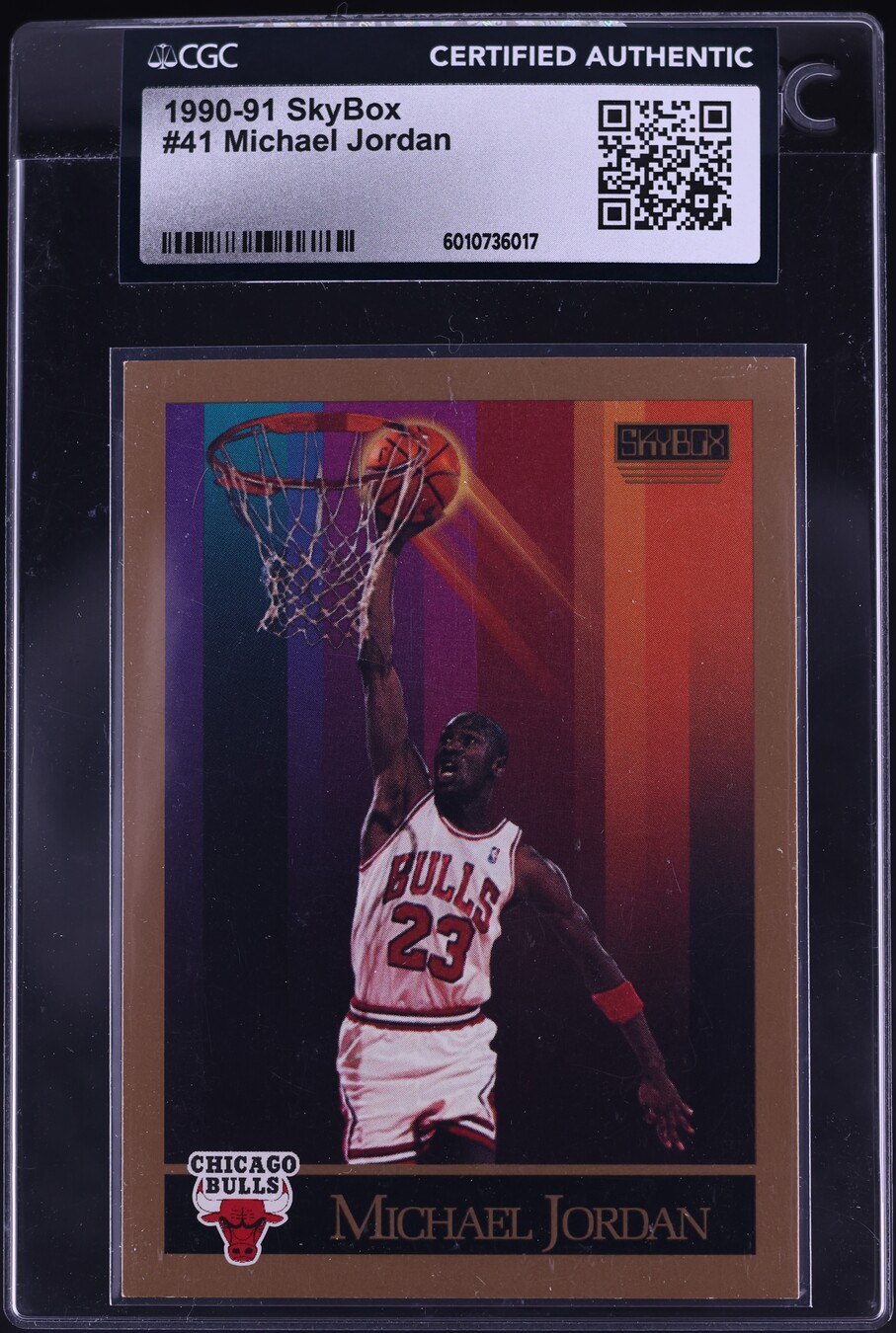 1990 Skybox Basketball Michael Jordan #41 CGC AUTH