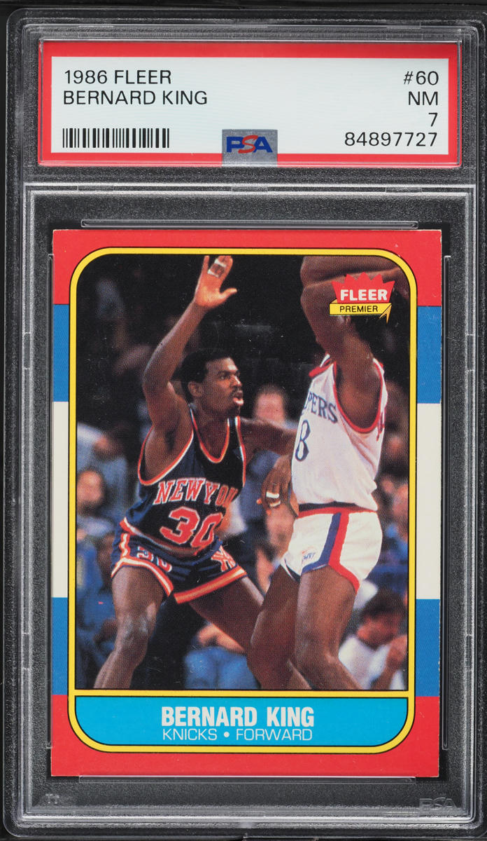 1986 Fleer Basketball Bernard King #60 PSA 7 NRMT