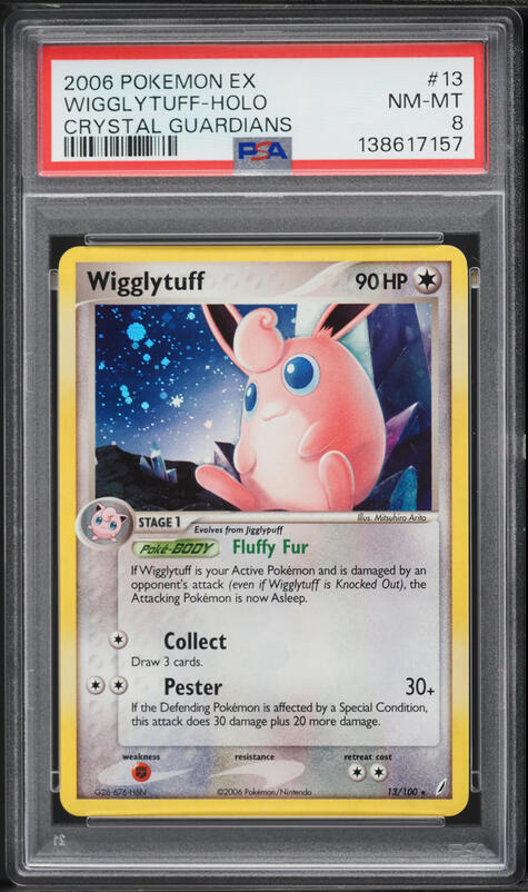 2006 Pokemon EX Crystal Guardians Holo Wigglytuff #13 PSA 9 MINT