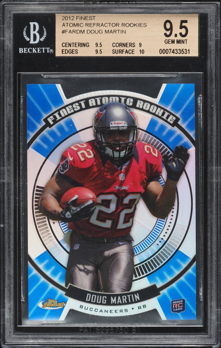 2012 Finest Atomic Refractor Doug Martin ROOKIE #FARDM BGS 9.5 GEM MINT