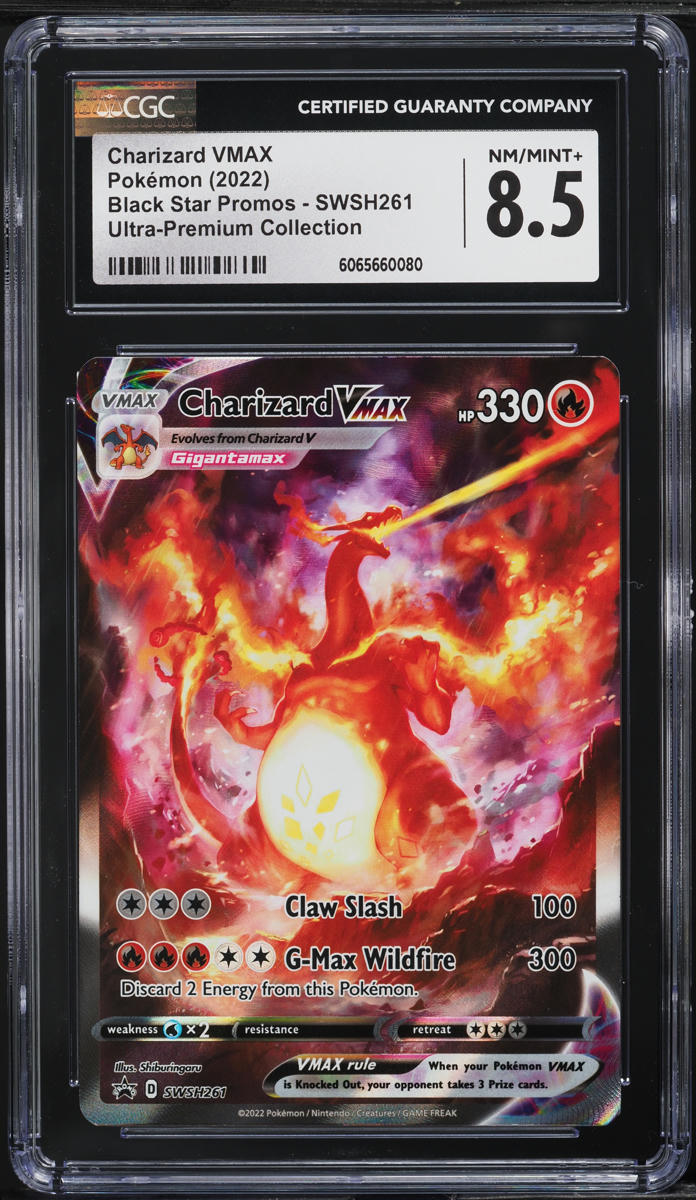 2022 Pokemon SWSH Black Star Promo Ultra Premium Charizard VMAX #SWSH261 CGC 8.5