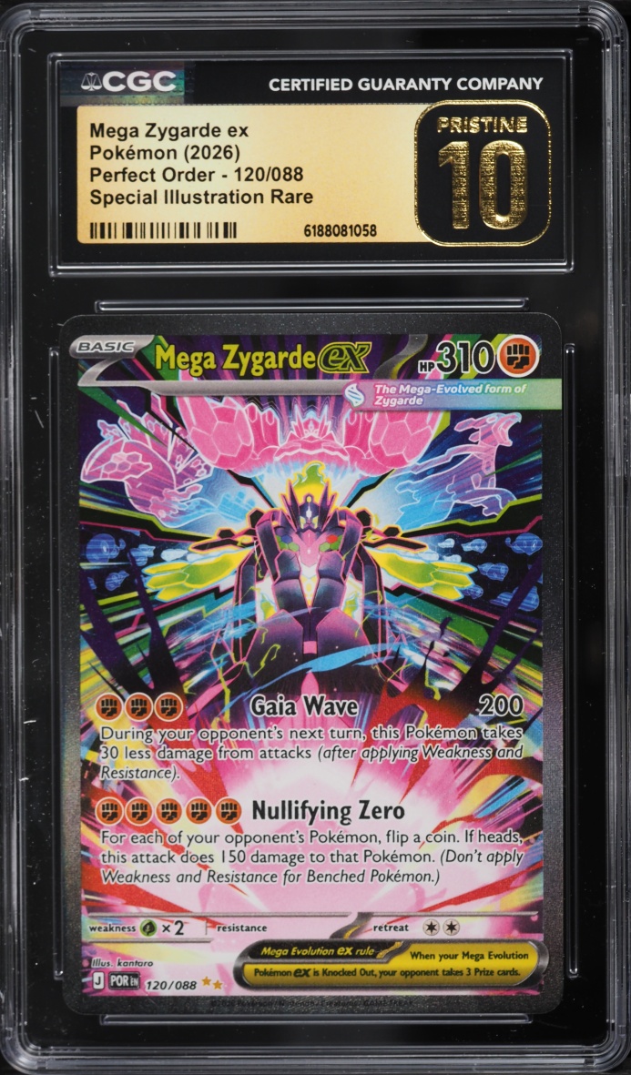 2026 Pokemon Mega Evolution Perfect Order SIR Mega Zygarde Ex #120 CGC 10 PRISTINE