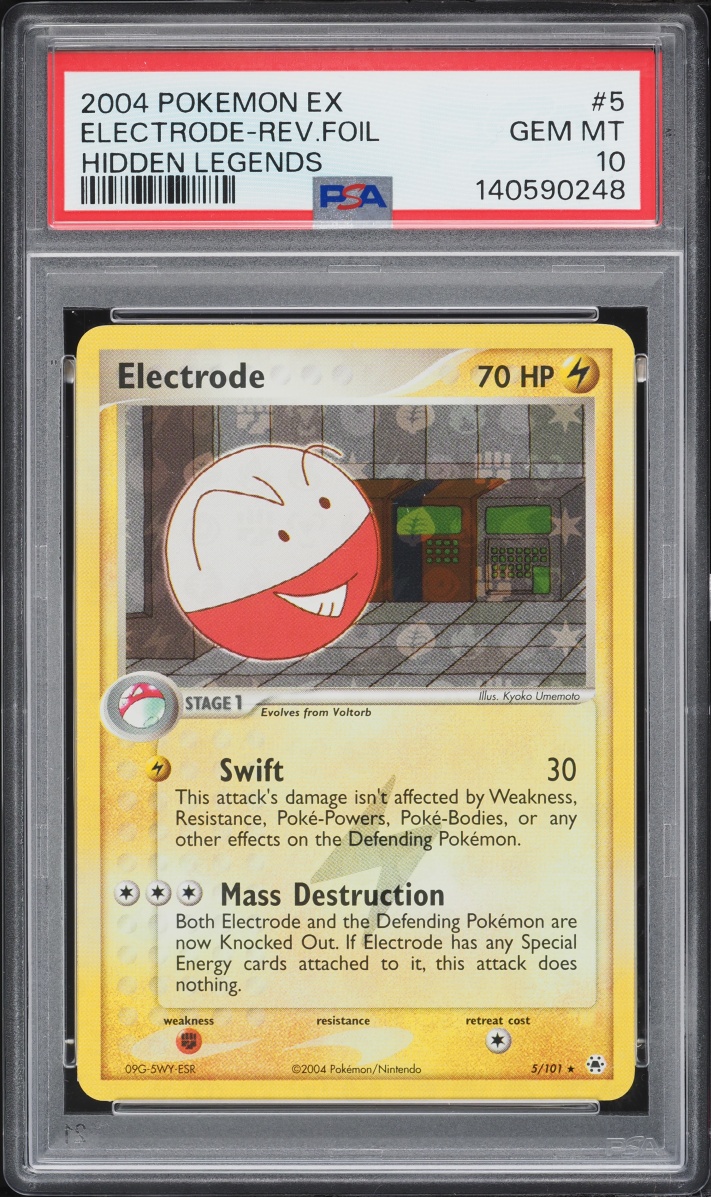 2004 Pokemon EX Hidden Legends Reverse Holo Electrode #5 PSA 10 GEM MINT