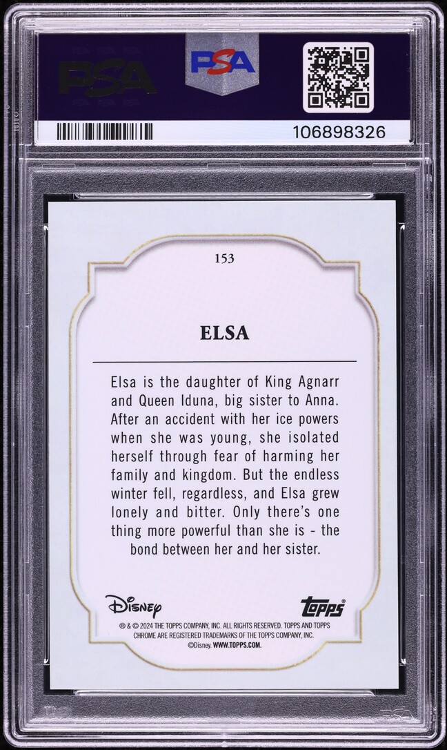 2024 Topps Chrome Disney Superfractor Elsa 1/1 #153 PSA 10 GEM
