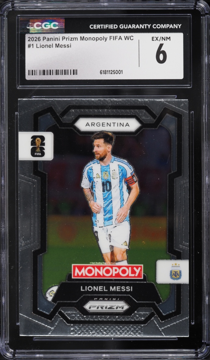 2026 Panini Prizm Monopoly FIFA World Cup Lionel Messi #1 CGC 6 EXMT
