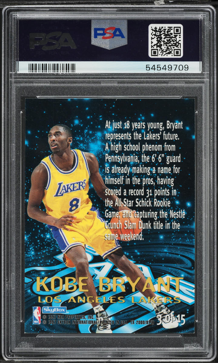 1996 Skybox E-X2000 Star Date 2000 Kobe Bryant ROOKIE #3 PSA