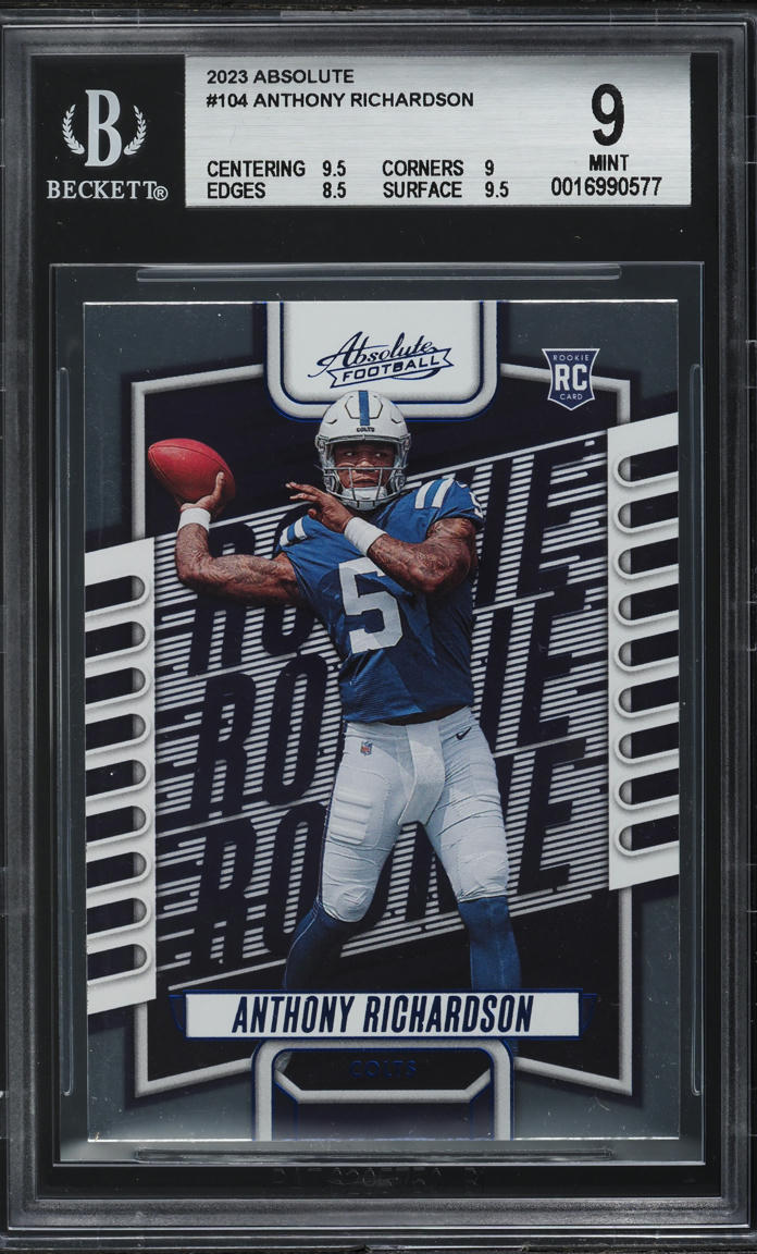 2023 Absolute Football Anthony Richardson ROOKIE #104 BGS 9 MINT