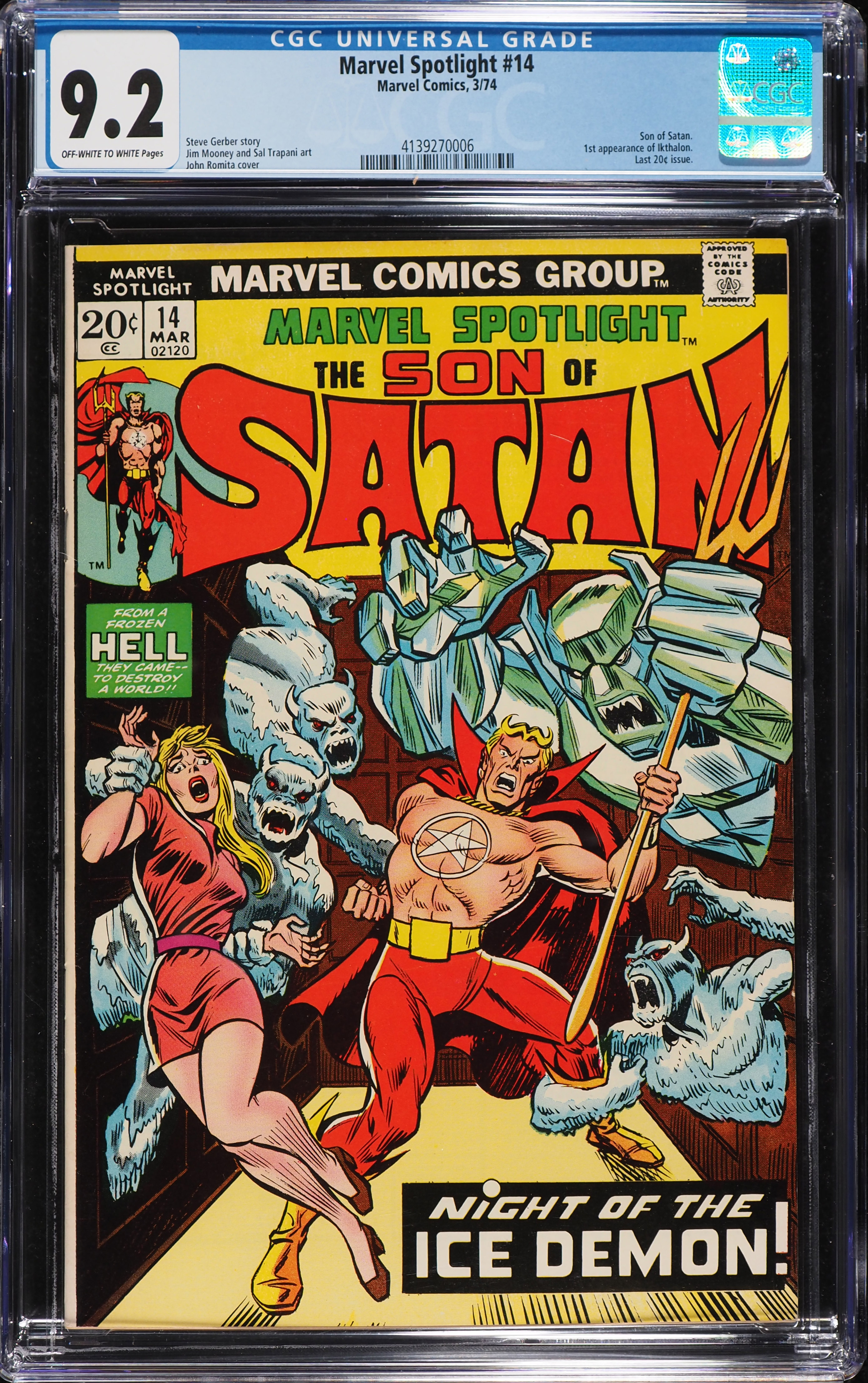 Marvel Spotlight #14 (Marvel, 1974) CGC 9.2 Off-White to White Pages