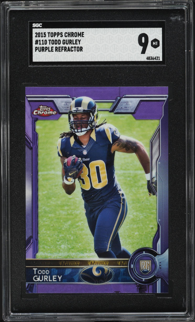 2015 Topps Chrome Purple Refractor Todd Gurley ROOKIE #110 SGC 9 MINT