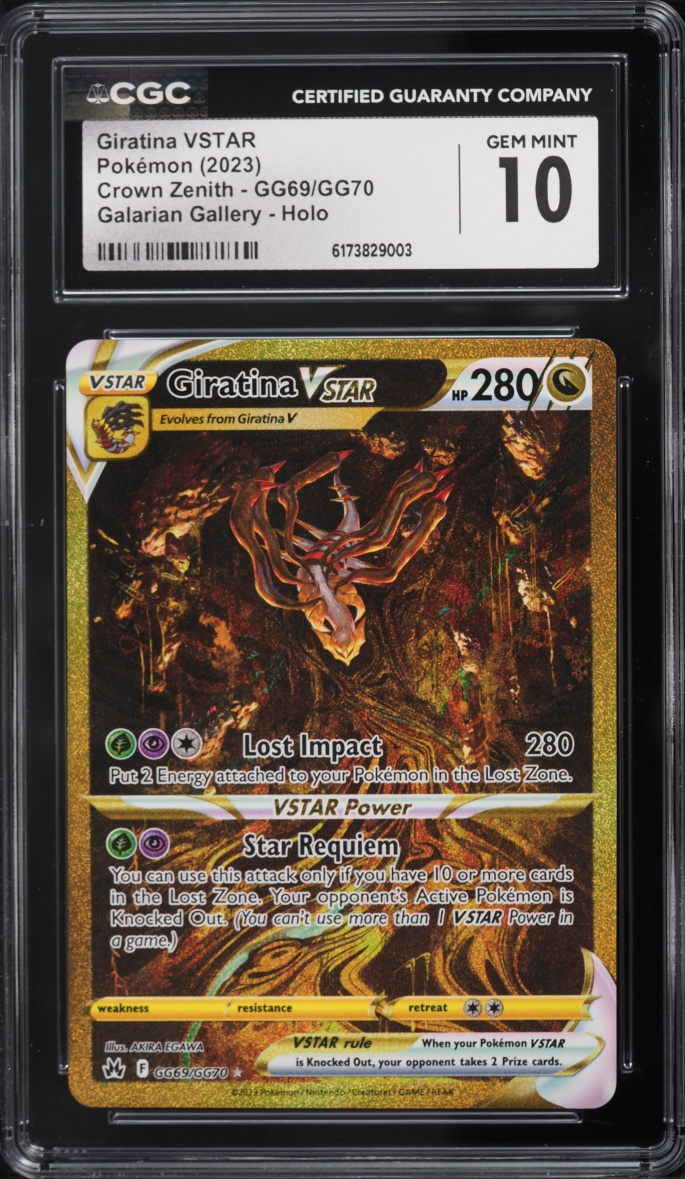 2023 Pokemon SWSH Crown Zenith Galarian Gallery Gold Rare Giratina VSTAR #GG69 CGC 10 GEM MINT