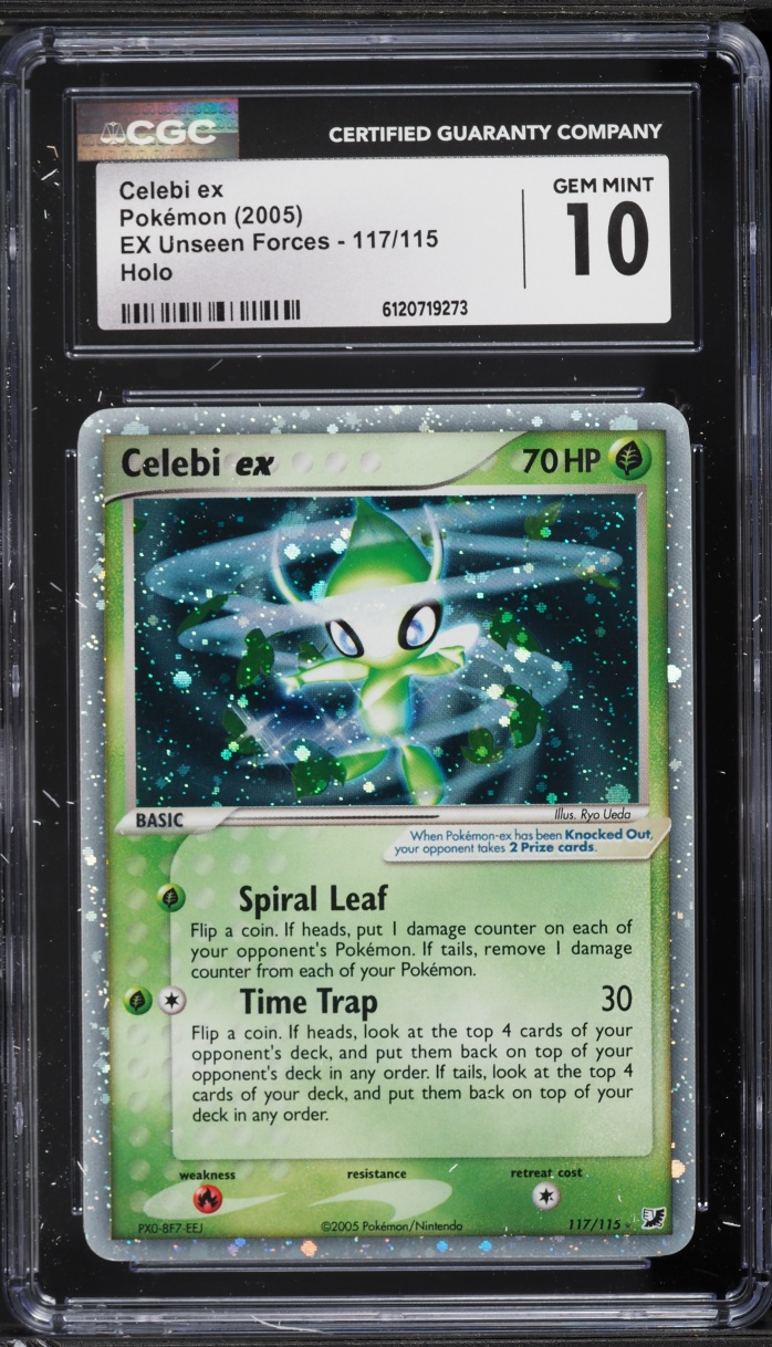 2005 Pokemon EX Unseen Forces Holo Celebi ex #117 CGC 10 GEM MINT